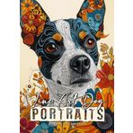 Line Art Dog Portraits Coloring Book for Adults: Line Art Coloring Book - abstract flowers Coloring Book zentangle dog coloring book