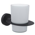 Line Bathroom MASTER Buzlu Cam Mat Siyah Diş Fırçalık