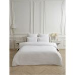 Line Beyaz Pamuk Saten Çift Kişilik Nevresim Takımı Lastiksiz Çarşaflı 4 Parça Set - 200 x 220 cm