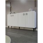 Line Konsol, Çok Amaçlı Dolap, Ayakkabılık, Kahve Köşesi, Tv Sehpası Modern - 80*150 cm - Beyaz