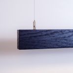 Line Minimal Box Modern Ahşap Aydınlatma - Minimal LED Sarkıt Avize (El Yapımı) - Siyah