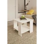 Line Orta Sehpa 55*55 Çok Amaçlı Sehpa Beyaz