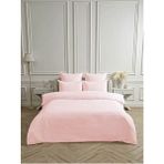 Line Pembe Pamuk Saten Çift Kişilik Nevresim Takımı Lastiksiz Çarşaflı 4 Parça Set - 200 x 220 cm