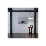 Line Siyah Metal Bar Sandalyesi, Kırmızı