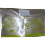 Linea Desenli Isimlikli Çıtçıtlı Dosya ( Sarı ) - Şeffaf - A4