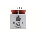 Linea Yoyo Yaka Kartlığı Yuvarlak SİYAH 50 Adet