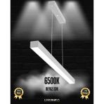 Lineer 100cm (Gri Kasa, Beyaz Işık) Ledli Modern Sarkıt Linear LED Avize Salon Mutfak Oturma Odası Yatak Odası Antre Hol Ofis LED