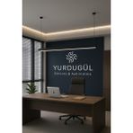 Lineer 120 cm Siyah Kasa 4000K Doğal Beyaz Sarkıt Modern LED Avize Mutfak, Ofis, Mağaza, Salon,