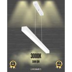 Lineer 80cm (Beyaz Kasa, Sarı Işık) Ledli Modern Sarkıt Linear LED Avize Salon Mutfak Oturma Odası Yatak Odası Antre Hol Ofis LED