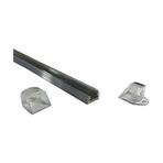 Lineer Alüminyum Boş Kasa Profil - Led Bar Boş Kasa Şeffaf Cam 1metre 2 Kanallı