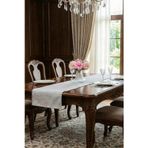 Linen Baskılı Pamuk Keten Gümüş Runner 40X140 Cm 682