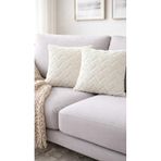 Linen Bohem Soft Punch Krem Kırlent Kılıfı 2 Adet 43x43 Krem