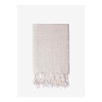 Linen Herringbone Keten Koltuk Şalı Naturel 130x170