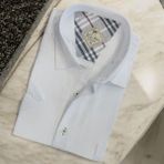 Linen Keten Klasik Kısa Kollu Beyaz Erkek Gömlek (Regular Kalıp) - 2XL