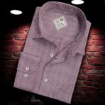 Linen Keten Klasik Uzun Kollu Bordo Erkek Gömlek (Regular Kalıp)