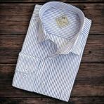 Linen Keten Klasik Uzun Kollu Terletmeyen Mavi Erkek Gömlek (Regular Kalıp) - 3XL
