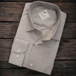 Linen Keten Klasik Uzun Kollu Terletmeyen Vizon Erkek Gömlek (Regular Kalıp) - XL
