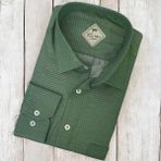 Linen Keten Klasik Uzun Kollu Terletmeyen Yeşil Erkek Gömlek (Regular Kalıp) - 2XL