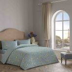 Linens Allday Luce Pamuk Saten Çift Kişilik Nevresim Takımı Mavi - 200 x 220 cm