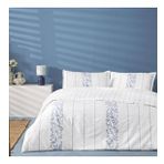 Linens Allday Pearl Pamuk Saten Mavi 200x220 cm Çift Kişilik Nevresim Takımı