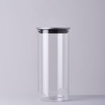 Linens Basic Cam Metal Kapak 10x10x22 cm Kavanoz