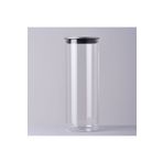Linens Basic Cam Metal Kapak 10x10x28 cm Kavanoz