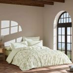 Linens Comia Pamuk Saten Çift Kişilik Nevresim Takımı Yeşil