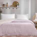 Linens Coraux Pamuk Muslin Çift Kişilik Pike Lila