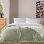 Linens Coraux Pamuk Muslin Tek Kişilik Pike Haki
