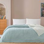 Linens Coraux Pamuk Muslin Tek Kişilik Pike Mavi