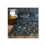 Linens Elvis Pamuk Saten Nevresim Takımı Çift Kişilik Mavi
