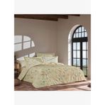 Linens Glima Pamuk Saten Çift Kişilik Nevresim Takımı Bej