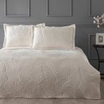 Linens Leaf Tek Kişilik Yatak Örtüsü Seti Ekru - 160 x 220 cm