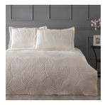 Linens Leaf Tek Kişilik Yatak Örtüsü Seti Ekru