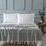 Linens Medley Gri Çift Kişilik Pike