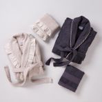 Linens Merlina Pamuk 4'lü Bornoz Seti Vizon