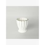 Linens Miya 14x13,5x15,5 cm Vazo Beyaz Yeşil