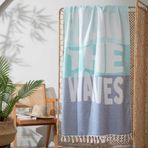 Linens Motto 90x170 cm Plaj Havlusu Turkuaz