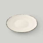 Linens Natura Porselen 23 cm Pasta Tabağı Ekru-Antrasit