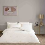 Linens Premium Dandelo Pamuk Brode Çift Kişilik Nevresim Takımı Beyaz - 200 x 220 cm