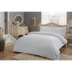 Linens Saten Basic Çift Kişilik Gri Nevresim Takımı