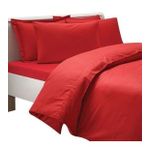 Linens Saten Basic Çift Kişilik Kırmızı Nevresim Takımı
