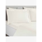 Linens White Collection Asper Uc Pamuk Brode Çift Kişilik Nevresim Takımı Beyaz