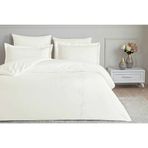Linens White Collection Magnela UC Pamuk Brode Çift Kişilik Nevresim Takımı Beyaz