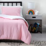 LINENSPA Dört Mevsim Hipoalerjenik Kuş Tüyü Alternatif Mikrofiber Yorgan, İkiz XL, Pembe