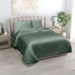 LINENWALAS Yastık Kılıflı Süper King Lastikli Çarşaf, %100 Organik Bambu Lastikli Çarşaf, Derin Cepli 40,5 cm Yumuşak, İpek, Soğutma Tasarımcısı Bambu Yatak Takımını Kontrol Ediyor (Avokado Yeşili,