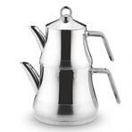 Lines Naz Çelik Çaydanlık Takımı Metal Kulp (aile Boy)