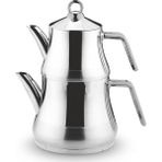 Lines Naz Çelik Çaydanlık Takımı Metal Kulp (Mini Boy)