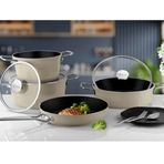 Lines Rozella 7 Parça Titanyum Granit Tencere Seti