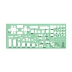 Linex Tefriş Şablonu 1231S Yeşil Şeffaf 1/50